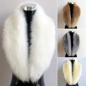 Femeile Termică Eșarfă Moale Confortabil Fuzzy Imitație de Blană pentru Femei Eșarfă de Iarnă Ușor Îngroșat Cald Decorative, Guler Șal la Gât