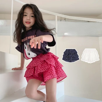 Fete Pentru Copii Din Bumbac Brodate Tort Fuste Pantaloni Scurți De Moda Fata De Copii Vară Prințesă Ziua De Haine Copii Pantaloni Scurti