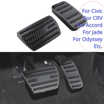 Fibra de Carbon din Oțel Inoxidabil, Masina de Accelerație Combustibil Pedalei de Frână Gaz Acoperire pentru Honda Civic CRV Jad Acord Elysion Odyssey