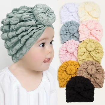 La modă de Culoare Solidă Gogoși Bentita Moale Pălărie la Modă & Blând pe Cap de Copil