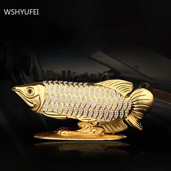 Lucky Dragon De Aur De Pește Masina Ornament Metalic Camera De Zi De Decorare Meserii De Birou Feng Shui Decor Decor Acasă