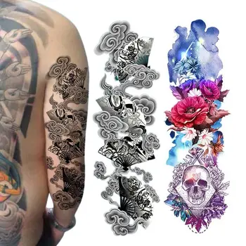 Machiaj Femei Lotus Body Art Pasăre Coapsei Tatuaje Temporare Schelet Tatuaj Fals Autocolante Tatuaj Flori Autocolante Tatuaj