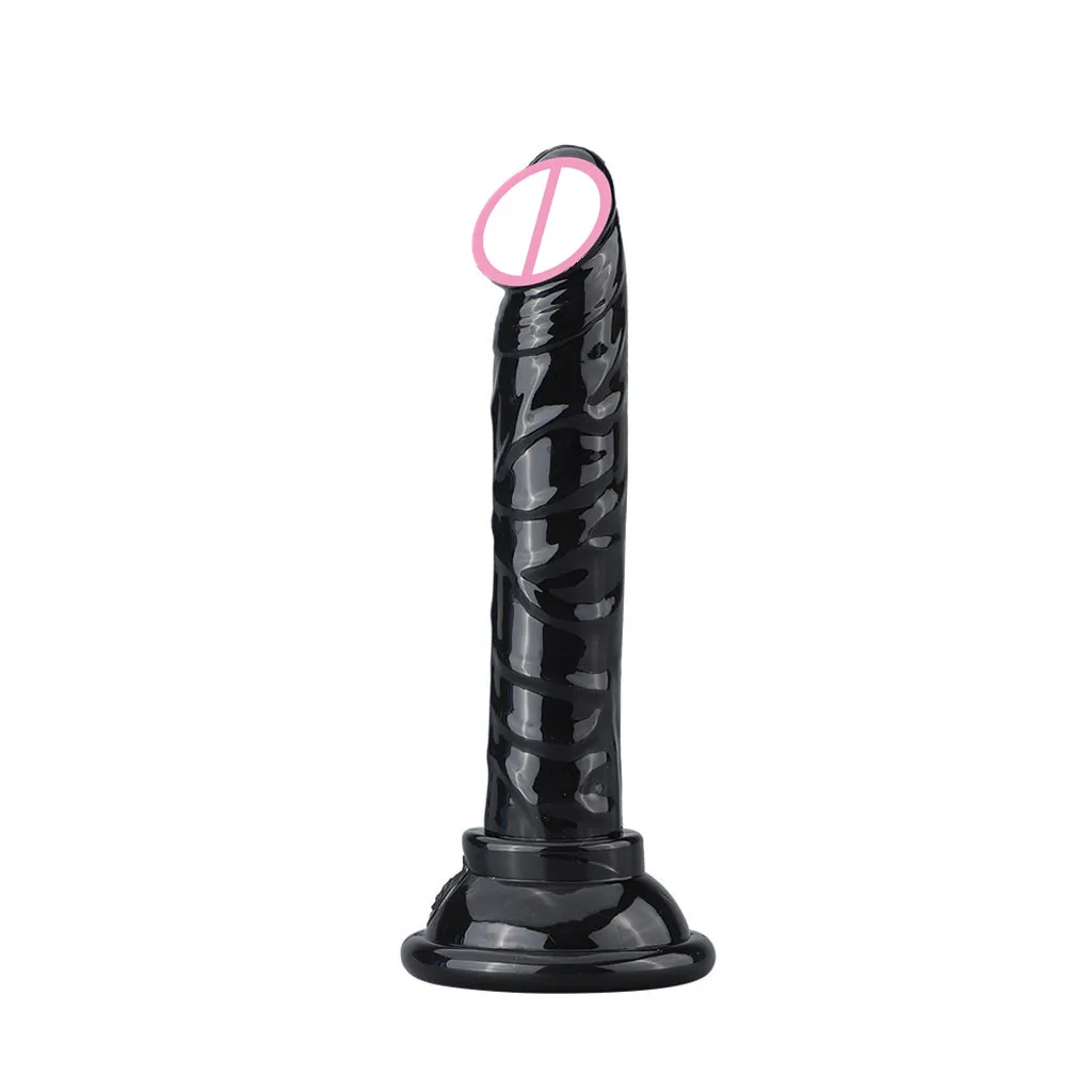 Mici Realist Penis Artificial Penis Cu ventuza TPE Cristal de Vibratoare Pentru Femei, punctul G StimulateSex Jucării Pentru Femei Sex-Shop - 2