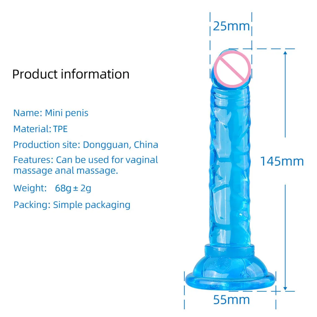 Mici Realist Penis Artificial Penis Cu ventuza TPE Cristal de Vibratoare Pentru Femei, punctul G StimulateSex Jucării Pentru Femei Sex-Shop - 4