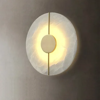 Moderne, Creative Marmură Lampă de Perete de Fundal de Aur de lumini Decorative pentru Camera de zi Dormitor Acasă de Iluminat Noi