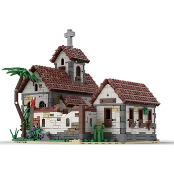 Modular Biserica #3 cu Interior de Pirați Serie 2050 Piese MOC Construi