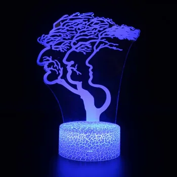 Nighdn Copac Lampa 3D Iluzie Noapte Lampa de Birou Lumina 7 Culori Auto Treptată Schimbare USB Alimentat LED Lumini de Cadouri Decor Acasă
