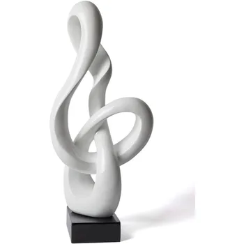 Notă De Muzică Sculptura Decor Înalte Statuie Cadouri Polyresin Acasă Arte Alb 22.5 Inch