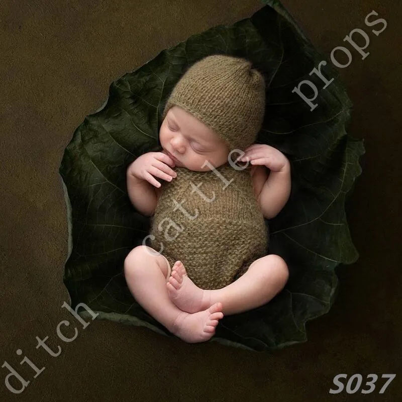 Nou-Născut Recuzită Fotografie Mohair Realizate Manual Pantaloni Pălărie - 1