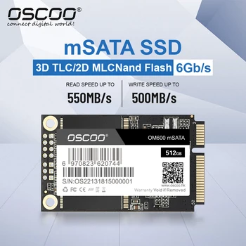 OSCOO Hard Disk SSD mSATA de 128GB, 256GB 512GB pentru Ultrabook-uri Desktop, Laptop SSD de 500GB, 1TB 240 GB 120GB