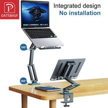 Oatsbasf Laptop Stand Prindere Tableta Întărește Sprijinul Titularului De Carte Suportul Desktop Pat Leneș Stand Rotativ 360°Lectură Sta