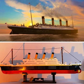 Orașul RMS Titanic Navă de Croazieră Mini Blocuri Creative Expert Cifre Barca Ocean de Linie Model Micro Cărămizi Jucării Pentru Copil MOC