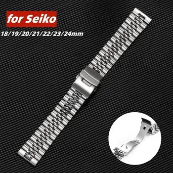 Otel Inoxidabil 316L Band Ceas pentru Seiko SKX007/009 Bărbați Accesorii Ceas Solid pentru Jubilee Brățară 18/19/20/21/22/23/24mm