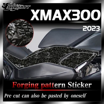 Pentru Yamaha XMAX300 2023 false din fibra de carbon autocolante, decalcomanii rezervor de combustibil de protecție autocolante accesoriu modificări