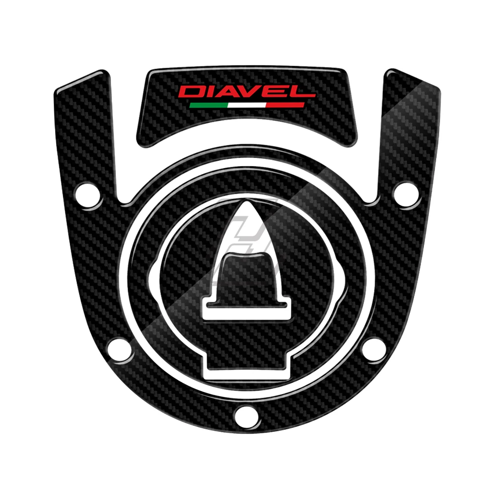 Pentru Ducati Diavel Modele 3D Carbon-uita-te Motocicleta Combustibil Capac Rezervor Tampon de Protecție Decalcomanii - 0