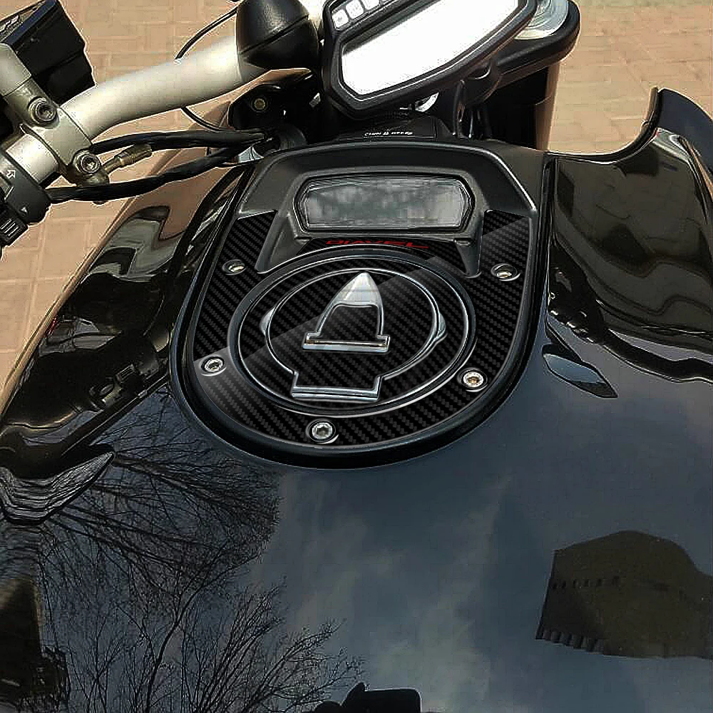 Pentru Ducati Diavel Modele 3D Carbon-uita-te Motocicleta Combustibil Capac Rezervor Tampon de Protecție Decalcomanii - 1