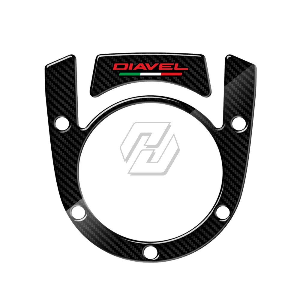 Pentru Ducati Diavel Modele 3D Carbon-uita-te Motocicleta Combustibil Capac Rezervor Tampon de Protecție Decalcomanii - 3
