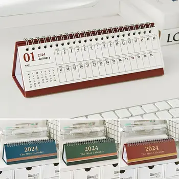 Planificator lunar 2024 Calendar de Înaltă calitate Memo Itinerar Notă Programul Calendaristic Disciplina de Sine Desktop Calendar de Birou