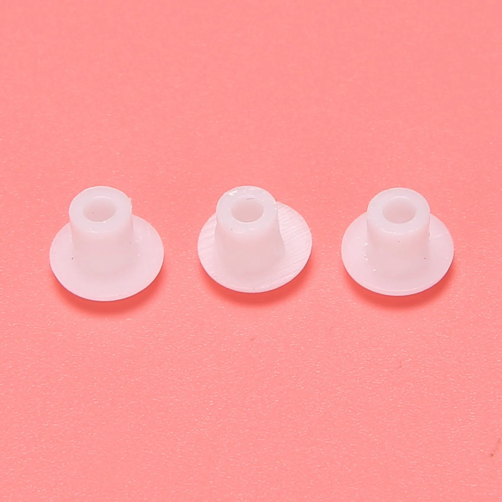 Plastic Rotund în Formă de Capac Capac Capac Alb 50pcs de 5mm Diam Gaura - 5
