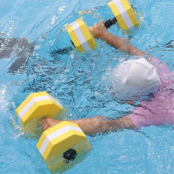Plutitoare Înot Gimnastică Jucarie Gantera Greutate de Apă Aerobic Fitness, Piscină de Înot cu Apă Spumă EVA Octogonal Aquatics Gantera