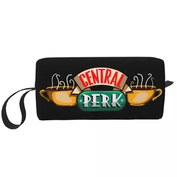 Prietenii Central Perk Simbol Machiaj Sac Pungă Sac de Cosmetice pentru Barbati Femei Emisiune Tv și articole de Toaletă Dopp Kit