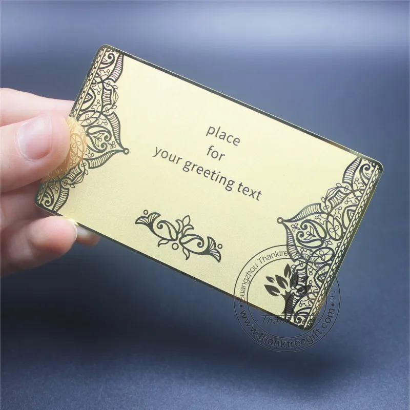 Produs personalizat, de metal corporate aniversare metal gravura multumesc card - 4