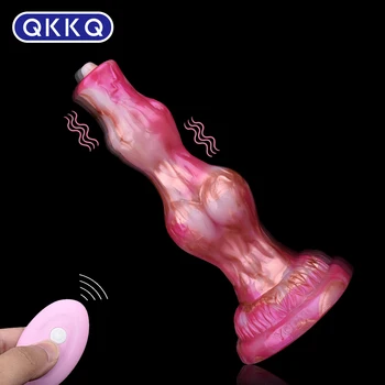 QKKQ Fantezie Câine Nod Vibrator Wireless Control Vibrator Anal Plug Vagin se Masturbeaza Gay Prostata Masaj Pentru Femei Jucării Sexuale