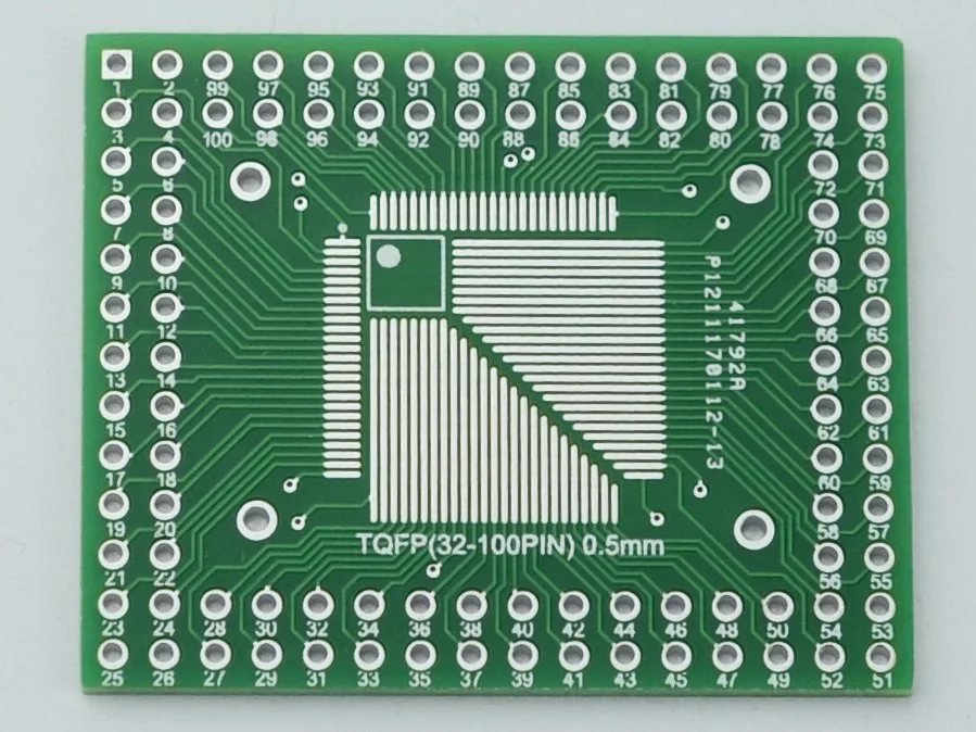 QFP/FQFP TQFP32/44/64/80/100 LQFP Patch Transforma Într-0.5/0.8 mm Plăcuță Adaptor - 1