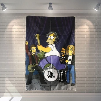 Rock and Roll Band Logo-ul Echipei Concert Postere Pavilion & Banner Muzică Populară Tema Pictura KTV Bar Cafenea Acasă Decorare Perete C3