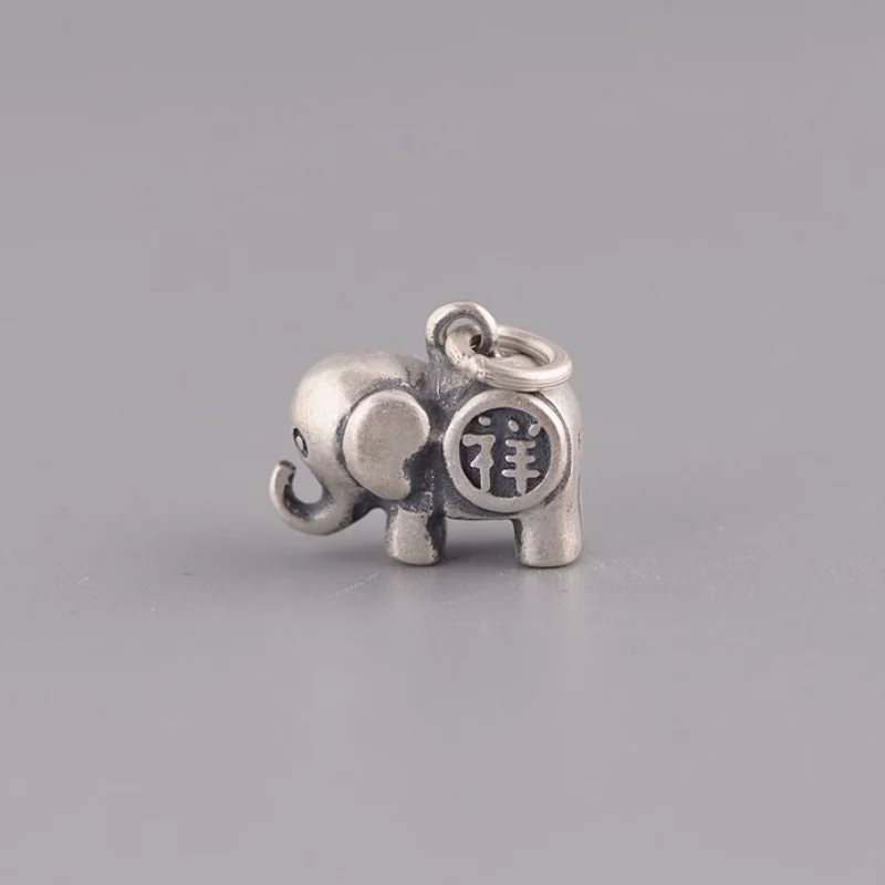 S925 argint de bun augur elefant pandantiv barbati femei Thai Argint Elefant Minunat Pendnat Bijuterie Cadou - 4