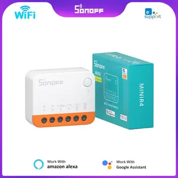 SONOFF MINIR4 WiFi Smart Switch 2 Modul de Control al Mini Extreme Smart Home Suport Releu R5 S-MATE Voce pentru Alexa Alice de Start Google
