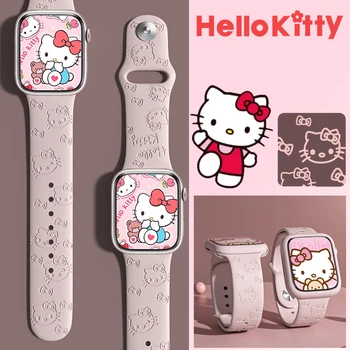 Sanrio Hello Kitty Curea pentru Apple Watch Band 45mm 44mm 42mm 41mm 38mm 49mm 40mm Silicon Gravate Bratara Iwatch 8 Ultra 7 Se