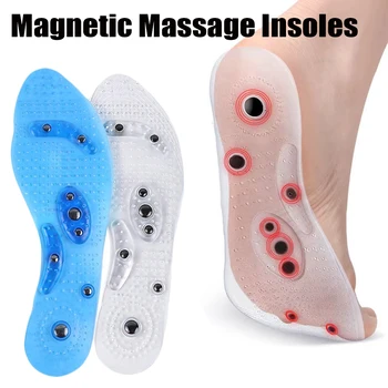 Silicon Terapia Magnetică Masaj Tălpi pentru Barbati Femei Picior Presopunctura Pantof Unic Organism de Detoxifiere, Pierdere în Greutate, Slăbire Insertii