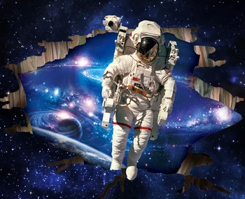 Spaceman 3D autocolante decor Acasă tapet Decoratiuni Acasă univers poster de perete Dormitor
