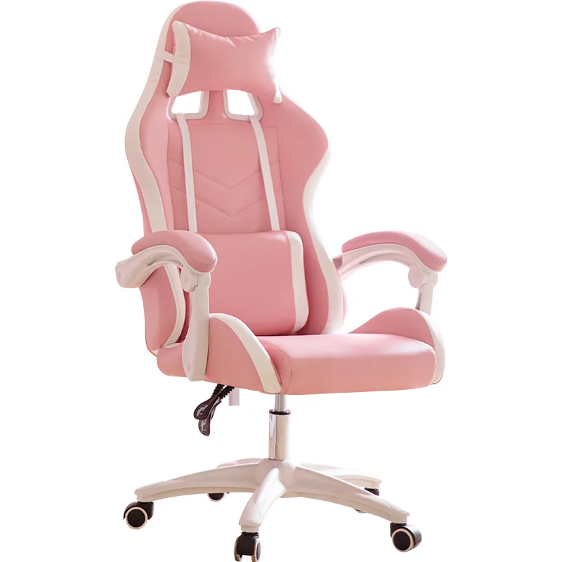 Sport electrice scaun, fata roz, celebritate pe internet, birou confortabil scaun rotativ, timp stând, live streaming, joc - 0