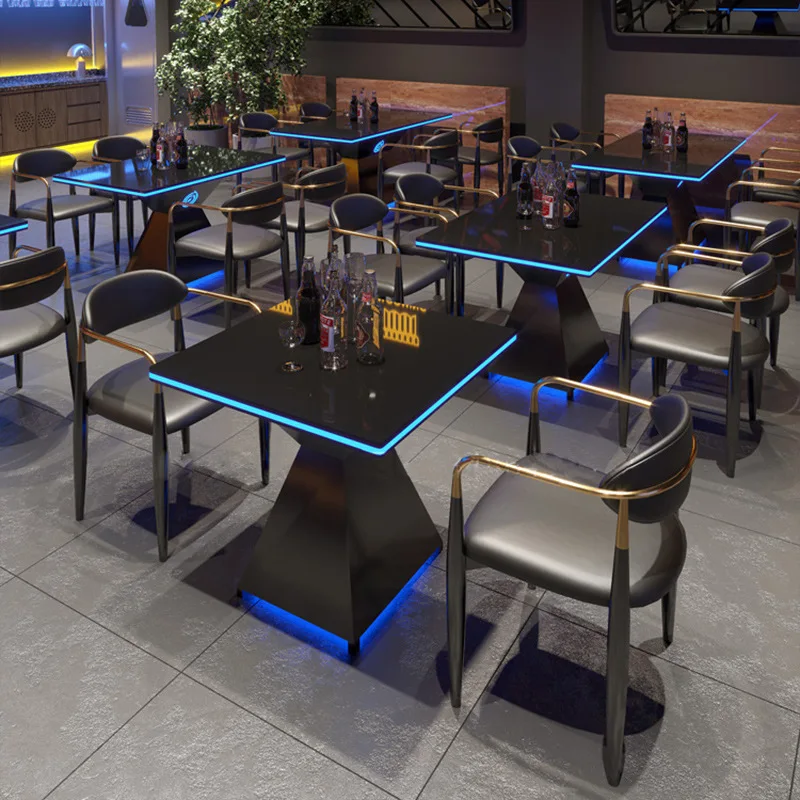 Stil Retro bar, Metal, masă și scaun combinație modernă de simplu de vest restaurant cafenea canapea - 1