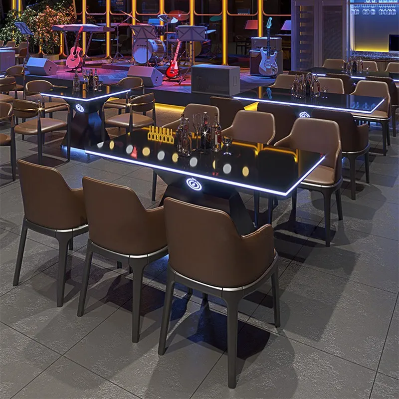 Stil Retro bar, Metal, masă și scaun combinație modernă de simplu de vest restaurant cafenea canapea - 3