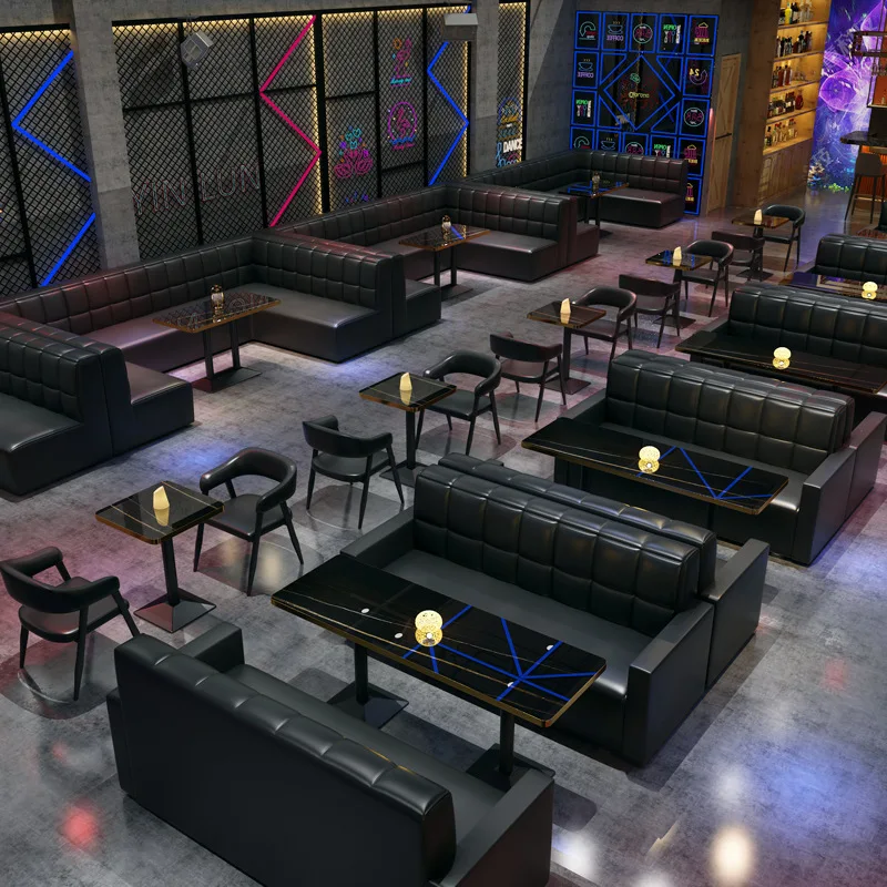 Stil Retro bar, Metal, masă și scaun combinație modernă de simplu de vest restaurant cafenea canapea - 4