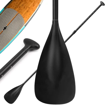 Suport reglabil Sus Bord cu Zbaturi Paddle cu sistem de Blocare Unic de Design Plutitoare Aliaj Arborelui de Paddleboard Zbaturi,Negru