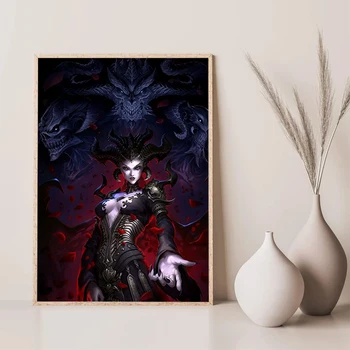 Tablouri mari Moderne de Decorare Camera de zi Diablo IV Poster, Postere de Perete Decor Acasă Decore Cu Livrare Gratuita Panza de Artă