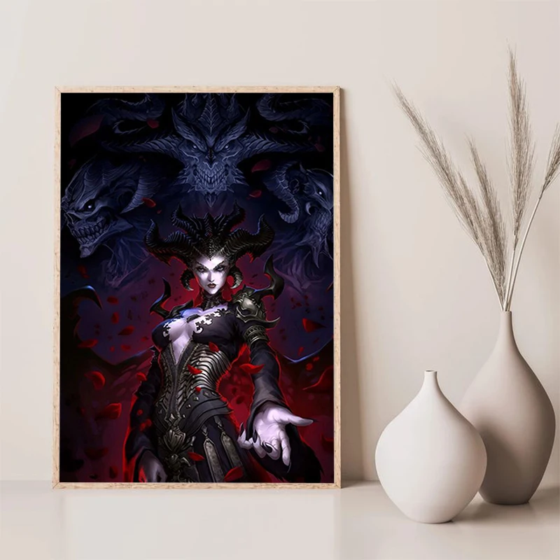 Tablouri mari Moderne de Decorare Camera de zi Diablo IV Poster, Postere de Perete Decor Acasă Decore Cu Livrare Gratuita Panza de Artă - 0