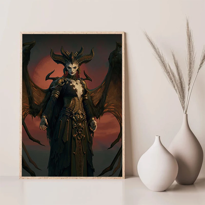 Tablouri mari Moderne de Decorare Camera de zi Diablo IV Poster, Postere de Perete Decor Acasă Decore Cu Livrare Gratuita Panza de Artă - 2