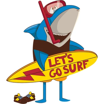 Trei Ratels C530 Amuzant Domnul rechin brand de moda de desene animate surf shark amuzant autocolante auto home decor camera de zi