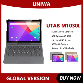 UNIWA UTAB M1030L10.1 Inch, 4GB, 64GB, Android 9.0 4G Tablet PC 5.0 MP / 13.0 MP Dual SIM Apel Atingeți Tableta telefon Mobil Cu Tastatura