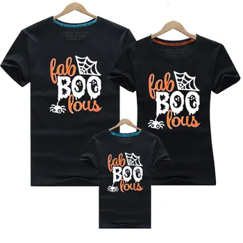 Uite de familie Adulți Copii T-shirt Mama Fiica Haine de Halloween Fete Băiat Tata Mama T-shirt de Halloween Familie de Potrivire T-shirt