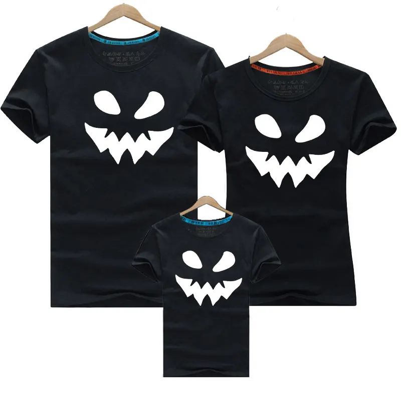 Uite de familie Adulți Copii T-shirt Mama Fiica Haine de Halloween Fete Băiat Tata Mama T-shirt de Halloween Familie de Potrivire T-shirt - 1