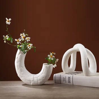 Vilead Simbolul Infinitului Alb Sculptură Ceramică Nordic Moderne De Decorare Arta De Home Office Raft Interior În Aer Liber, Grădină Decor
