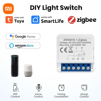 Xiaomi Tuya Inteligent Zigbee Comuta Modul 2 Modul de Control Acasă Inteligent 1/2/3/4 Banda de Automatizare DIY Întrerupător de Muncă Pentru Alexa de Start Google