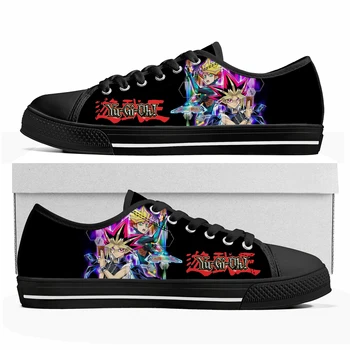 Yu Gi Oh Personalizate Low-Top Adidași Joc De Desene Animate Femei Barbati Moda Adolescent De Înaltă Calitate Pantofi Casual Personalizate Canvas Sneaker